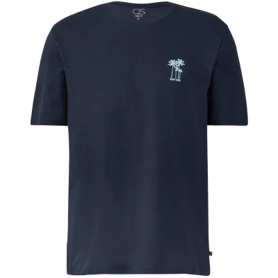 Afbeelding van QS Tshirt print, Heren, Maat: Large, Tiefblau