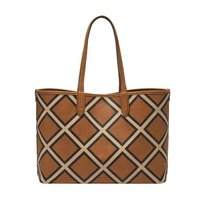 Afbeelding van Fossil Williamson Handtas, Dames, Maat: One Size, Denim patchwork print