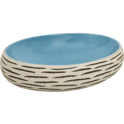 Afbeelding van vidaXL Opzetwasbak ovaal 59x40x15 cm keramiek meerkleurig