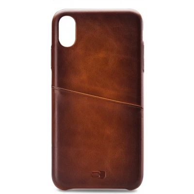 Afbeelding van Senza Desire Leather Cover with Card Slot Apple iPhone Xs Max Burned Cognac