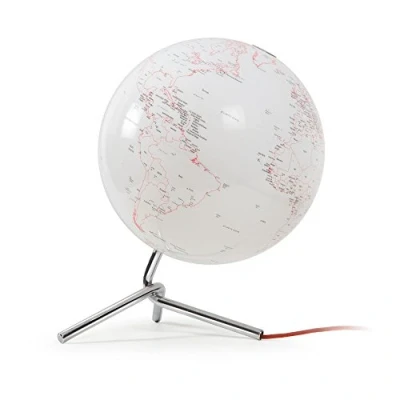 Afbeelding van Globe Nodo 30cm diameter met verlichting wit / rood