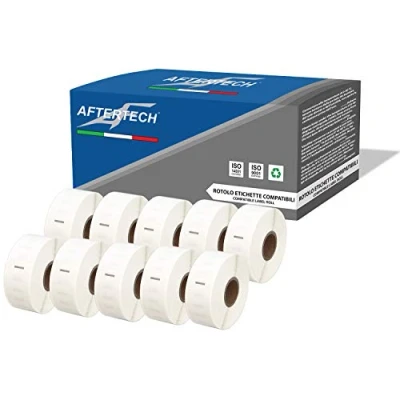 Afbeelding van Aftertech 10 x 11352 25 54 mm compatibele zelfklevende etiketten (500 etiketten/rol = 5000 in totaal) voor Dymo LabelWriter Seiko SLP etiketteermachines S0722520
