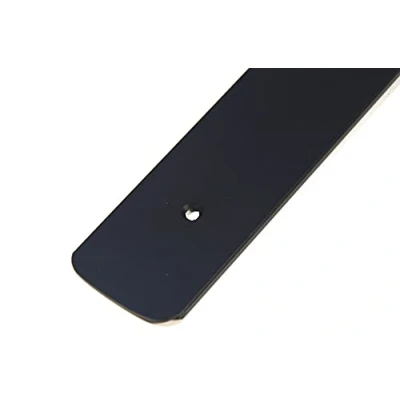 Afbeelding van Eindlijst, hoeklijst, werkblad, keuken, zwart, 38 mm aluminium (links met schroefgaten)