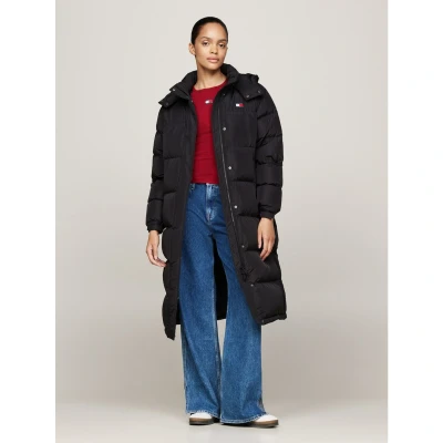Afbeelding van Tommy Jeans Alaska LONG Puffer Donsjas, Dames, Maat: 4XL, Black