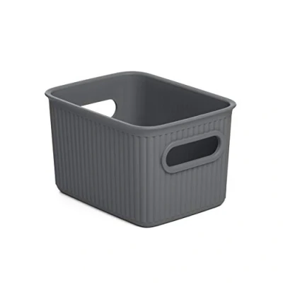 Afbeelding van Tatay Baobab Multifunctionele kleine opbergmand met inhoud voor 1,5 liter, antracietgrijs, 12,5 x 16,4 10 cm