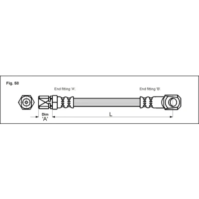 Afbeelding van METZGER 4113268 Remslang 478mm LADA: Niva (2121, 2131) 1700 i 4x4, 1.6 1600, 1.7 i, 1900 Diesel 1976 2015