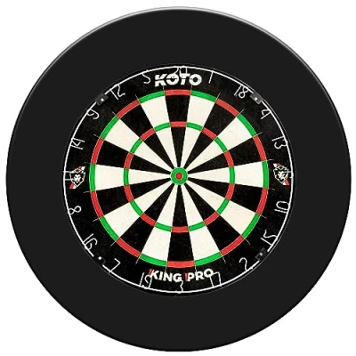Afbeelding van KOTO King Pro + Zwart Dartboard Surround, Hoogwaardige dartrand voor alle dartborden, Dart Surround om je darts en muren te beschermen, Eenvoudig bevestigen.