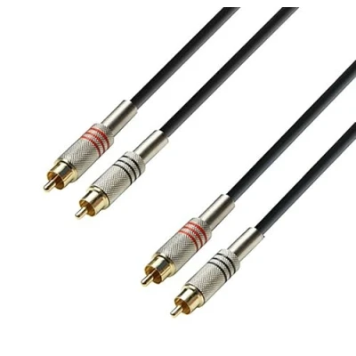 Afbeelding van K3 TCC 0100 audiokabel 2 x cinch male naar 1 m