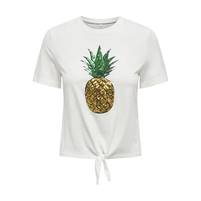Afbeelding van ONLY Onlkita Fruit Tshirt print, Dames, Maat: XS, Cloud dancer