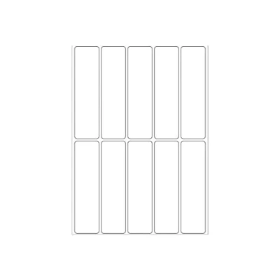 Afbeelding van HERMA 2420 multifunctionele etiketten klein (20 x 75 mm, 32 velles, papier, mat) zelfklevend, permanent klevende huishoudelabels voor handschrift, 320 stickers, wit