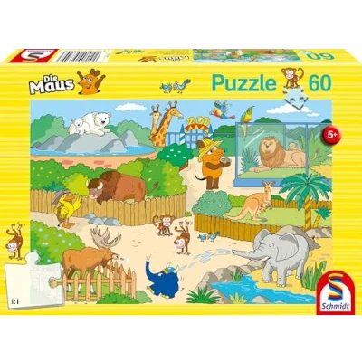 Afbeelding van Schmidt Spiele 56349 de muis in dierentuin, kinderpuzzel, 60 delen, kleurrijk
