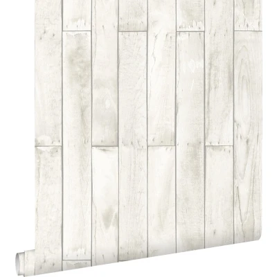 Afbeelding van Leen Bakker ESTAhome Behang Houtlook Wit 53cm X 10,05 M Vlies