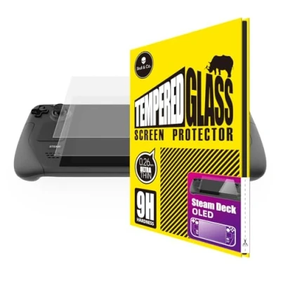 Afbeelding van Skull &amp; Co. High Transparency and Sensitive Tempered Glass Screen Protector for Steam Deck (2 PACK)