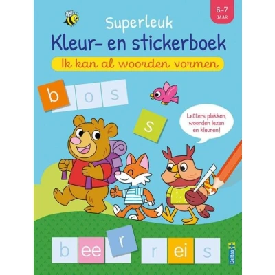 Afbeelding van Deltas Superleuk kleur en stickerboek ik kan al woorden vormen (6 7 J.))