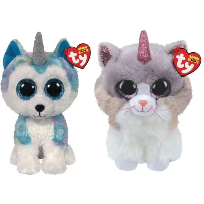 Afbeelding van Ty Knuffel Beanie Buddy Helena Husky &amp; Asher Cat
