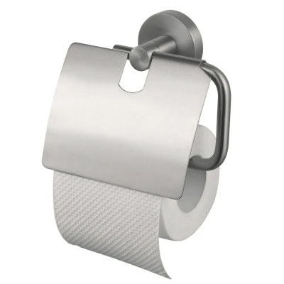 Afbeelding van Haceka kosmos toiletrolhouder met klep geborsteld 1208601