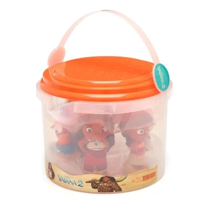 Afbeelding van Disney Store Officiële Moana 2 Badspeelgoed Set, 5 stuks, Inclusief Moana, Simea, Pua, Hei &amp; Maui, met Opbergbak, Geschikt voor 6 Maanden+