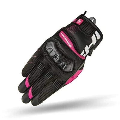 Afbeelding van SHIMA X Breeze 2 Lady Motorhandschoenen voor dames, geventileerd, zomer, touchscreen textielhandschoenen met carbon enkelbeschermer, versterkte handpalm (fuchsia, L)