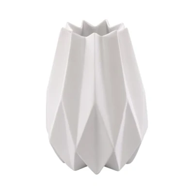 Afbeelding van Goebel Vaas Polygono Star porselein wit 21,5 cm