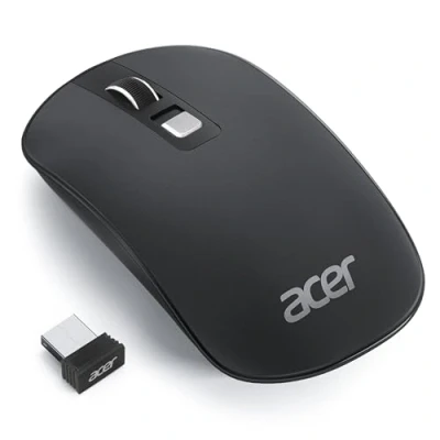 Afbeelding van acer draadloze muis, 2.4G stille muis met USB ontvanger, 800/1200/1600 verstelbare DPI computermuis 4 knoppen, muizen voor laptop, MacBook, PC