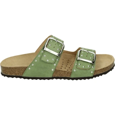 Afbeelding van Geox D55Y3I Dames slippers Kleur: Groen Maat: 38