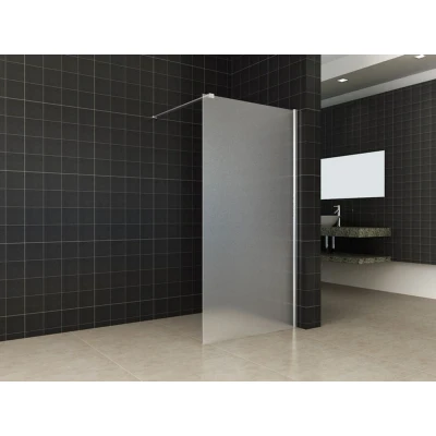 Afbeelding van Wiesbaden inloopdouche+muurprofiel 1200x2000 10mm NANO geheel matglas