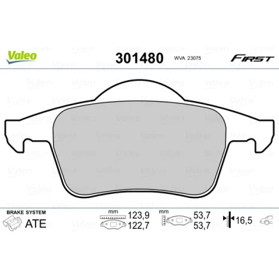 Afbeelding van Valeo Remblokset 301480