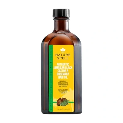 Afbeelding van Nature Spell Jamaicaanse ricinusolie met rozemarijn voor haar en lichaam, 150 ml, natuurlijke haargroei, versterkt de haarwortels, tegen droog beschadigd
