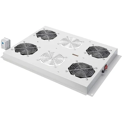 Afbeelding van DIGITUS Dakventilatoreenheid voor serverkast uit de Unique serie 4x ventilator thermostaat grijs