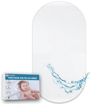 Afbeelding van Lovely Hippo Cododo Matrasbeschermer, 100% waterdicht, Öko Tex absorberende en ademende matrasbeschermer voor baby&#039;s zonder behandeling waterdicht (40 x 80 cm)