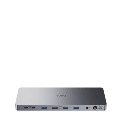 Afbeelding van Cudy CS700 USB 3.2 Gen 2 Dual 4K 60Hz Display Dockingstation, HDMI 10Gbit/s C, Gigabit RJ45, 100W PD, 150W voeding, DisplayLink