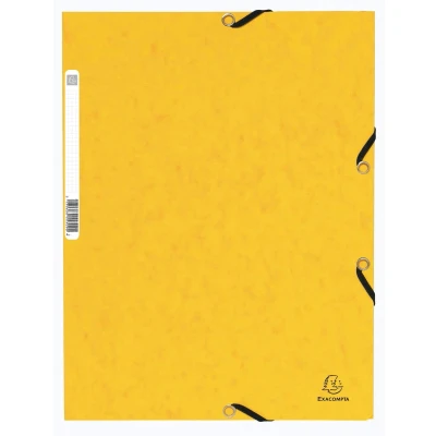 Afbeelding van Map met elastiek 3 kleppen, glanskarton 355 g/m², A4 Exacompta