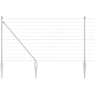 Afbeelding van vidaXL Euro Fence met 13 Spikerep 1.2x25 m Verzinkt Staal