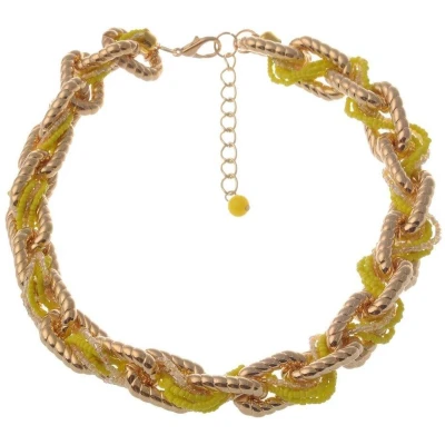 Afbeelding van Behave Statement ketting met gevlochten kleine kraaltjes
