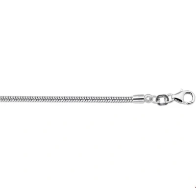 Afbeelding van Zilveren Ketting Slang Rond 2,0 mm x 42 cm lang