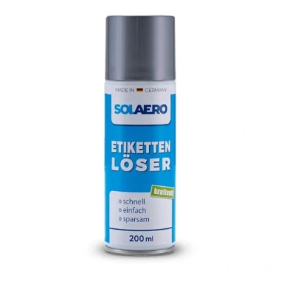 Afbeelding van SOLAERO Etikettenverwijderaar (200 ml), lijmverwijderaar voor etiketten en lijmresten, hobby &amp; handwerk, milieuplakkers, vignette, enz., oranje geur, productie in Duitsland