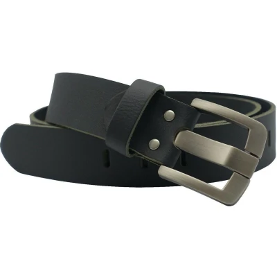 Afbeelding van Leren riem Zwart Buffelleer Taillemaat 100 Trendy dames heren riemen leer Exclusieve /