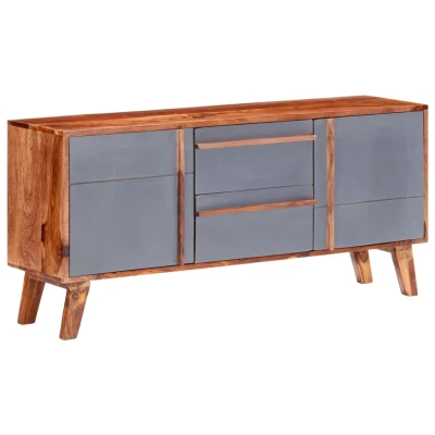 Afbeelding van Dressoir 120x30x55 cm massief sheeshamhout grijs