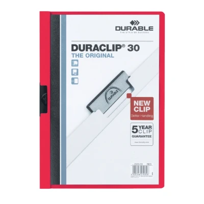 Afbeelding van Klemmap Durable Duraclip A4 3mm 30 vellen rood