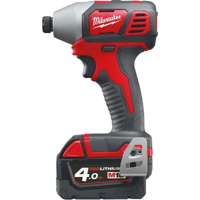 Afbeelding van Milwaukee M18 BID 402C 1/4&quot; Hex compactslagschroevendraaier set (2x 4,0Ah accu) in koffer