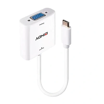 Afbeelding van Lindy 43355 video kabel adapter USB Type C VGA (D Sub) Wit