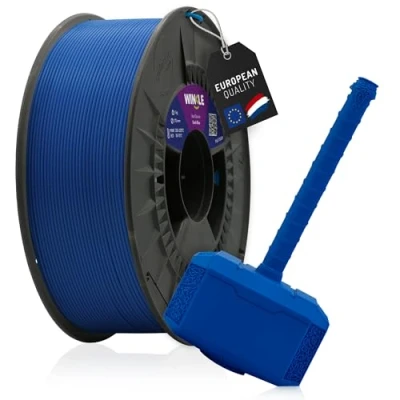 Afbeelding van WINKLE Tough PLA filament (robuust) donkerblauw, 3D printerfilament, 1,75 mm, 300 g, blauw PLA, super taaiheid, hardheid, rol g