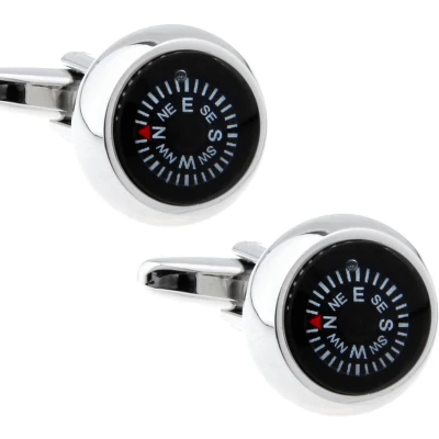 Afbeelding van Amanto Manchetknopen Arvik Heren 316L Staal Kompas ∅16mm