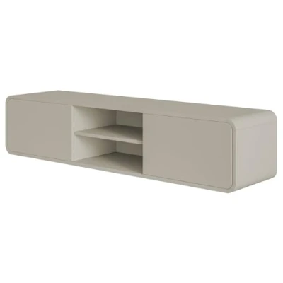 Afbeelding van Selsey Oro TV meubel 2 laden, hangend grijs beige