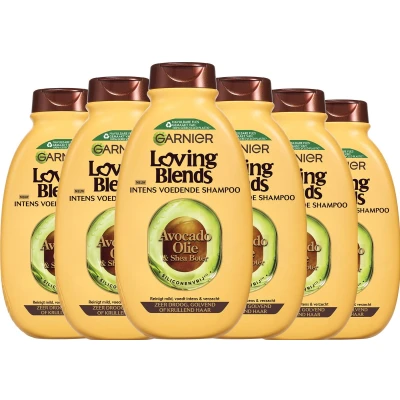 Afbeelding van 6x Garnier Loving Blends Avocado Olie en Shea Boter Shampoo 300 ml