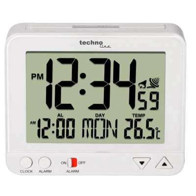 Afbeelding van moderne, digitale wekkerradio WT 195 wit