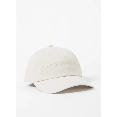 Afbeelding van Emporio Armani heren Pet met logoborduring in de kleur Beige