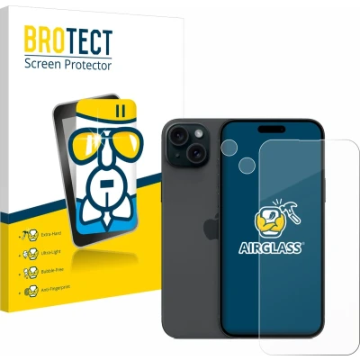 Afbeelding van BROTECT Glas Screen Protector voor Apple iPhone 15 Plus (Voor+Camera) Schermbeschermer [9H Hardheid, Beschermglas Folie niet Gehard Glas]