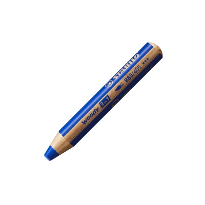 Afbeelding van Kleurpotloden STABILO 880 woody 3 in 1 multitalent blauw