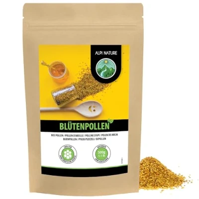 Afbeelding van Alpi Nature Bloempollen (500 g) bijen pollen Naturrein gemaakt van veelkleurig stuifmeel zonder additieven duurzame EU productie